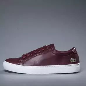 lacoste straightset baskets leather win red